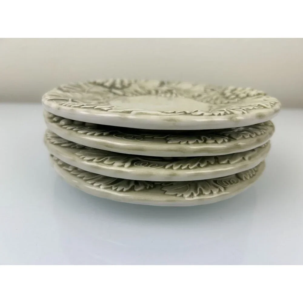 Williams Sonoma Napa Sage Italy Leaf Grape Dessert Bread Appetizer Plates 7